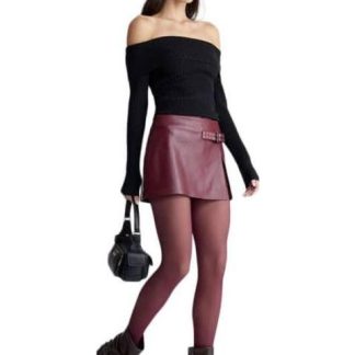 FALDA SHORT CINTURA REGULAR VINO HOLLY LAND