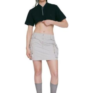 FALDA SHORT GABARDINA GRIS HOLLY LAND