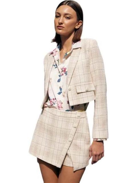 FALDA SHORT TEJIDA CUADROS BICOLOR HOLLY LAND