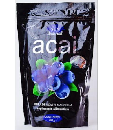 FIBRA DE ACAI CON ALCACHOFA Y MAGNOLIA 480 G SUN NATURAL