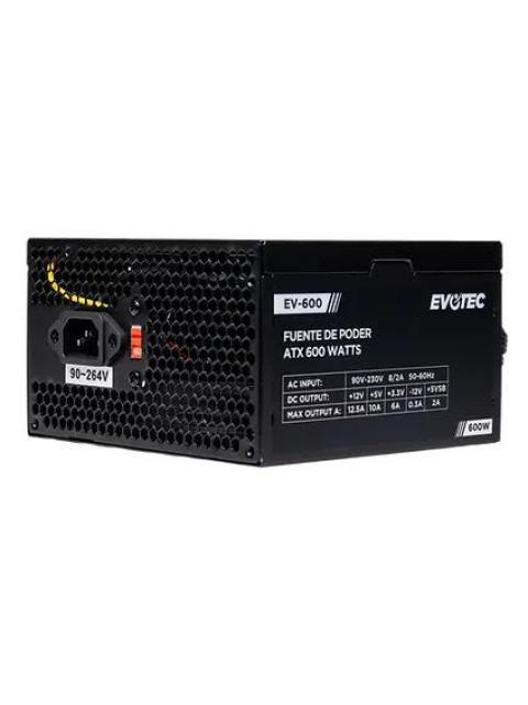 FUENTE DE PODER EVOTEC EV-600 24-PIN ATX 120MM 600W