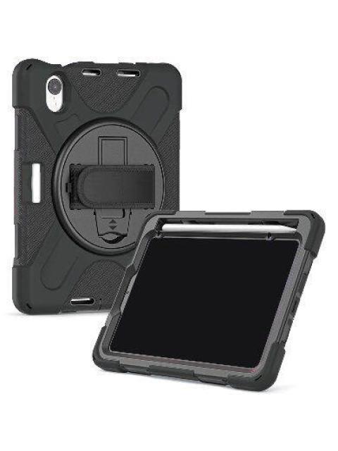 BROBOTIX FUNDA DE USO RUDO CON CORREA Y GIRO 360° PARA IPAD MINI 8.3 6TA GENERACION NEGRO - Image 3