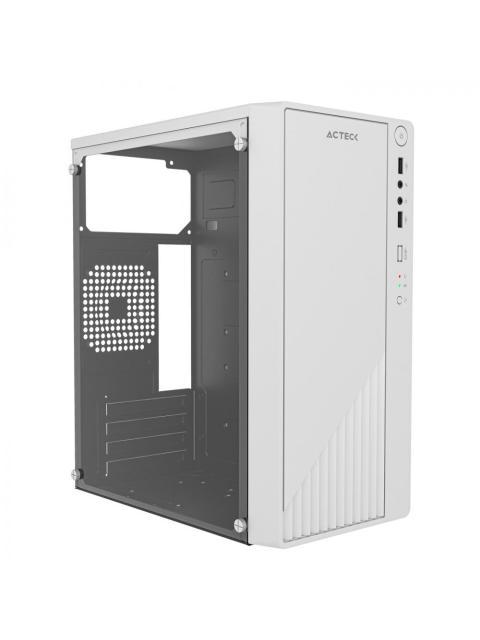 GABINETE ACTECK KIOTO GC220 CON VENTANA MICRO TOWER MICRO ATX-MINI-ITX USB 2.0 CON FUENTE 500W SIN VENTILADORES INSTALADOS BLANCO