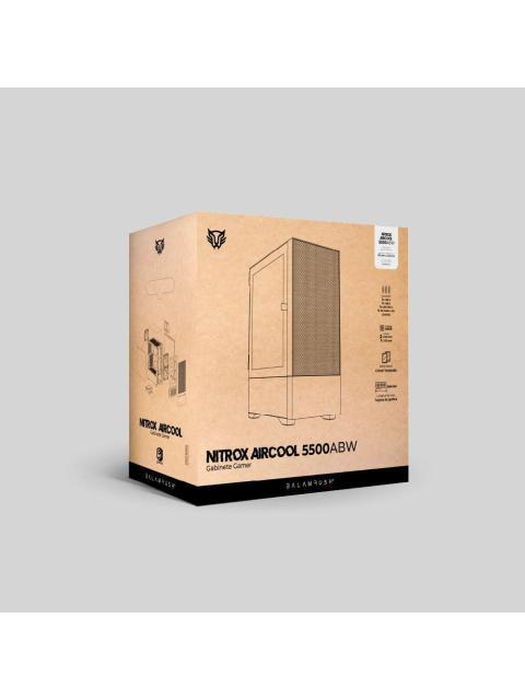 GABINETE BALAM RUSH NITROX AIRCOOL 5500ABW MIDI-TOWER MICRO-ATX-MINI-ITX-ATX USB 2.0-3.0 SIN FUENTE 3 VENTILADORES ARGB INSTALADOS NEGRO - Image 7
