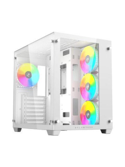 GABINETE BALAM RUSH TANK PRO GM930 LEGEND SERIES CON VENTANA RGB MIDI-TOWER MICRO-ATX-MINI-ITX USB 3.0-2.0 SIN FUENTE 4 VENTILADORES RGB INSTALADOS BLANCO