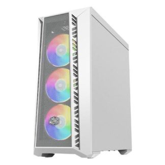 GABINETE COOLER MASTER MASTERBOX 520 ARGB CON VENTANA MIDI-TOWER ATX-EATX-MICRO ATX-MINI-ITX USB 3.2 SIN FUENTE 3 VENTILADORES ARGB INSTALADOS BLANCO