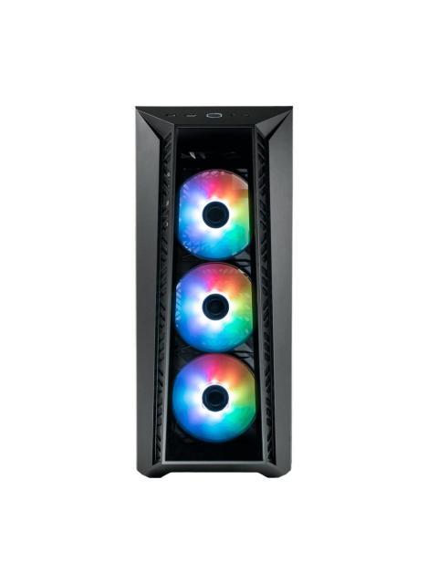 GABINETE COOLER MASTER MASTERBOX MB520 ARGB MIDI-TOWER ATX-EATX-MICRO-ATX-MINI-ITX-SSI-CEB USB 3.0 SIN FUENTE 4 VENTILADORES INSTALADOS NEGRO