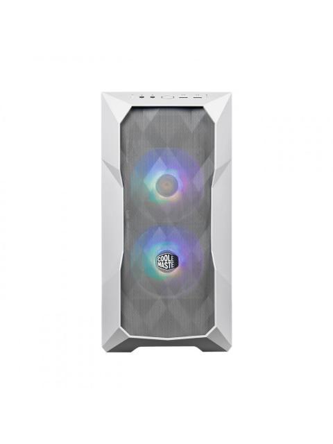 GABINETE COOLER MASTER MASTERBOX TD300 MESH CON VENTANA ARGB MINI TOWER MINI-ITX-MICRO-ATX USB 3.0 SIN FUENTE BLANCO