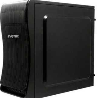 GABINETE EVOTEC BASSU MICRO-TOWER MICRO-ATX-MINI-ITX USB 2.0 CON FUENTE DE 600W SIN VENTILADORES INSTALADOS NEGRO