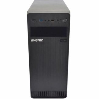 GABINETE EVOTEC EV-1004 MIDI-TOWER ATX-MICRO-ATX-MINI-ATX USB 2.0-3.1 CON FUENTE DE 600W SIN VENTILADORES INSTALADOS NEGRO