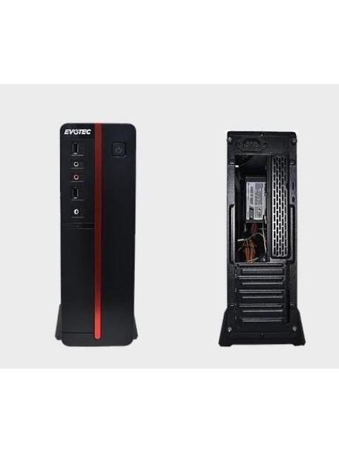 GABINETE EVOTEC EV-1011 MICRO-TOWER MICRO-ATX USB 2.0 CON FUENTE DE 600W SIN VENTILADORES INSTALADOS NEGRO