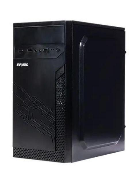 GABINETE EVOTEC PRAGA MINI-TOWER MINI-ITX USB 2.0-3.0 CON FUENTE DE 500W 3 VENTILADORES INSTALADOS NEGRO