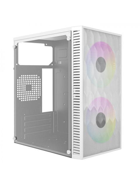 GABINETE MINI TORRE FUJI GC470 ADVANCED SERIES FACTOR MICRO ATX MINI ITX PANEL LATERAL CRISTAL TEMPLADO INCLUYE 2 VENTILADORES 120MM FRGB