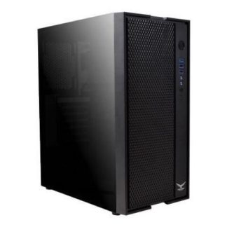 GABINETE NACEB CYPHER CON VENTANA RGB MIDI-TOWER ATX USB 3.0-2.0 SIN FUENTE 3 VENTILADORES INSTALADOS NEGRO