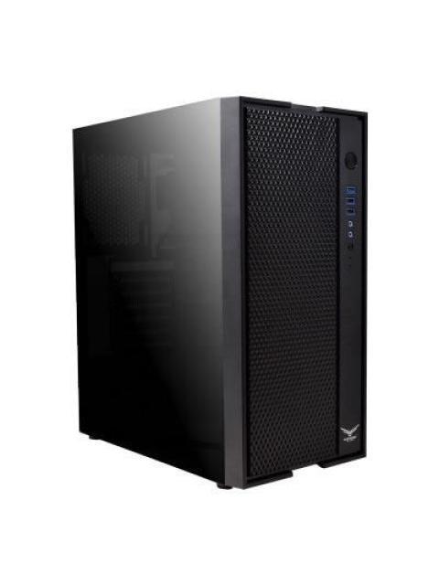 GABINETE NACEB CYPHER CON VENTANA RGB MIDI-TOWER ATX USB 3.0-2.0 SIN FUENTE 3 VENTILADORES INSTALADOS NEGRO