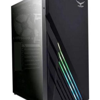 GABINETE NACEB ZION CON VENTANA RGB FULL-TOWER ATX USB 3.0 SIN FUENTE 3 VENTILADORES RGB INSTALADOS NEGRO