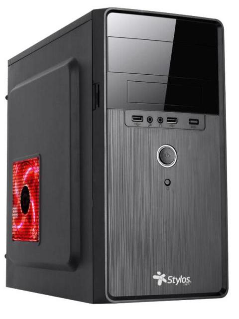 GABINETE STYLOS GABINETE MINI MINI-TOWER MICRO ATX-MICRO-ITX USB 3.0 CON FUENTE DE 500W SIN VENTILADORES INSTALADOS NEGRO