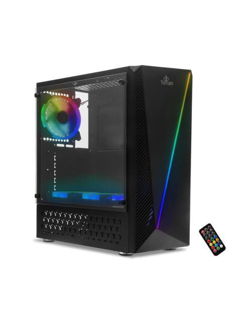 GABINETE YEYIAN CRESCENT MASTER CON VENTANA MIDI TOWER ATX-MICRO-ATX-MINI-ITX USB 3.0 SIN FUENTE 3 VENTILADORES INSTALADOS ARGB NEGRO - Image 3