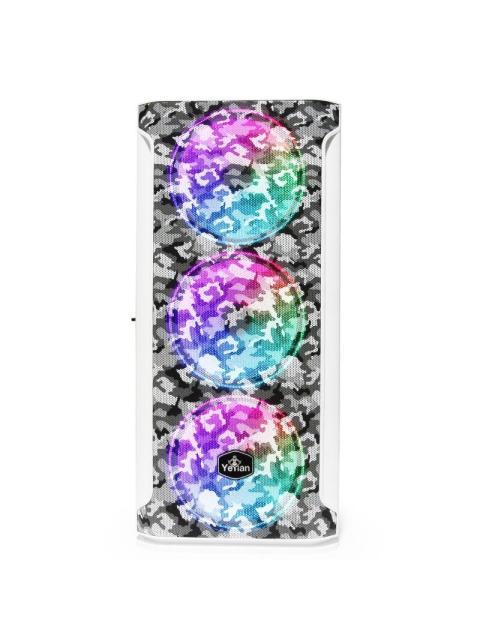 GABINETE YEYIAN HOLLOW 2500 MIDI-TOWER ATX-EATX-MICRO-ATX-MINI-ITX USB 3.0 SIN FUENTE 3 VENTILADORES INSTALADOS NEGRO-BLANCO - Image 5