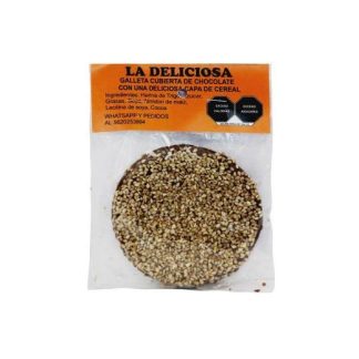 GALLETA CUBIERTA DE CHOCOLATE CON AJONJOLI LA GRAN NATURISTA
