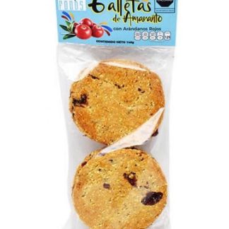 GALLETAS DE AMARANTO CON ARANDANOS 140 G POWER FOODS C 12