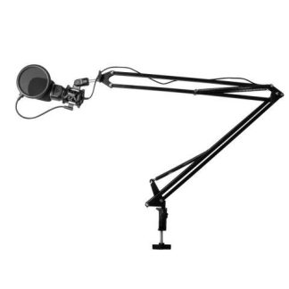 GAME FACTOR BRAZO PARA MICROFONO FLEXIBLE CON CLIP PARA ESCRITORIO MAG500HASTA 2KG NEGRO
