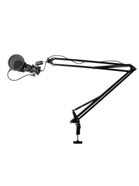 GAME FACTOR BRAZO PARA MICROFONO FLEXIBLE CON CLIP PARA ESCRITORIO MAG500HASTA 2KG NEGRO