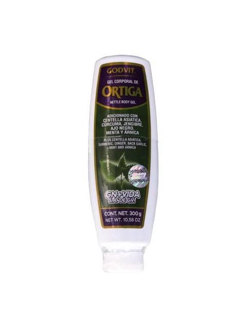 GEL CORPORAL DE ORTIGA 300 GR CENTELLA ASIATICA CURCUMA JENGIBRE GN+VIDA
