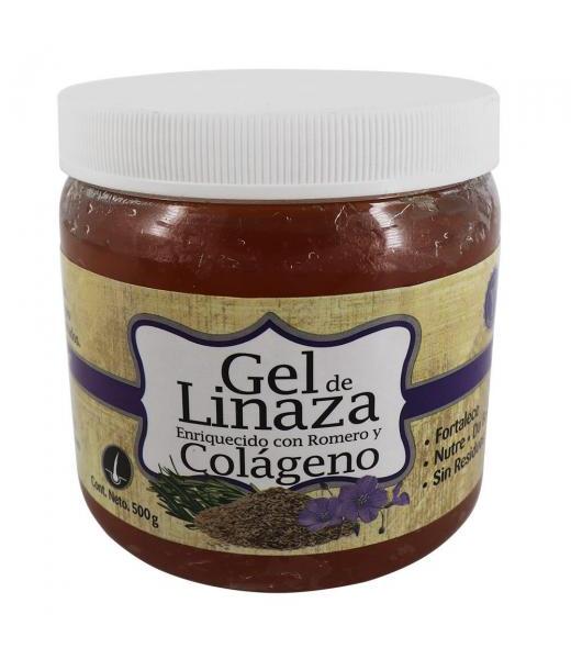 GEL DE LINAZA ENRIQUECIDO CON ROMERO Y COLAGENO 500 GR SOLO PARA DIABETICOS