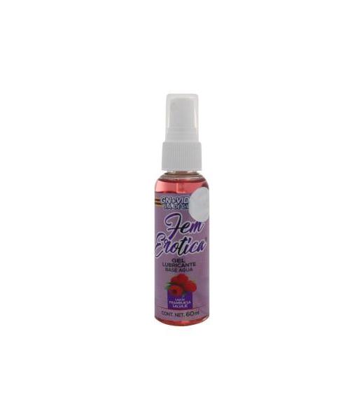 GEL FEM EROTICA LUBRICANTE A BASE DE AGUA SABOR FRAMBUESA SALVAJE GN+VIDA