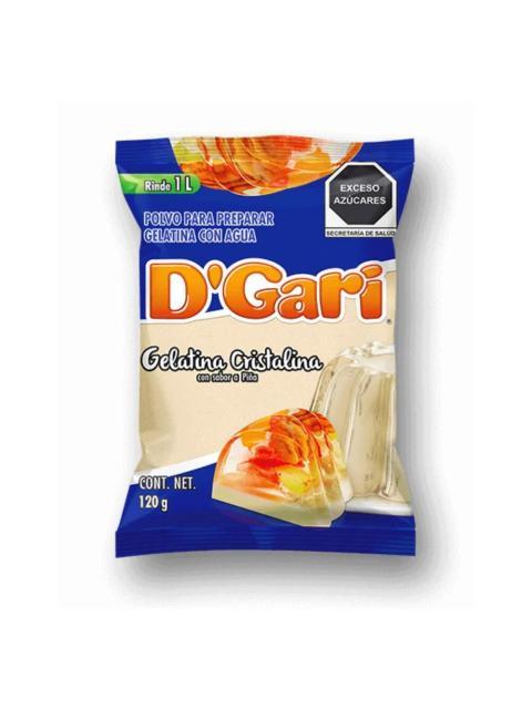 GELATINA DGARI CRISTALINA CON SABOR A PIÑA DE 120 GR