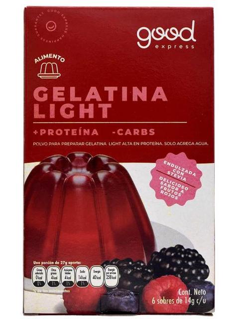 GELATINA LIGHT FRUTOS ROJOS 6 SOB 14 G C U GOOD EXPRESS