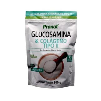 GLUCOSAMINA & COLAGEN TIPO II SABOR MANZANA 300 GR PRONAT