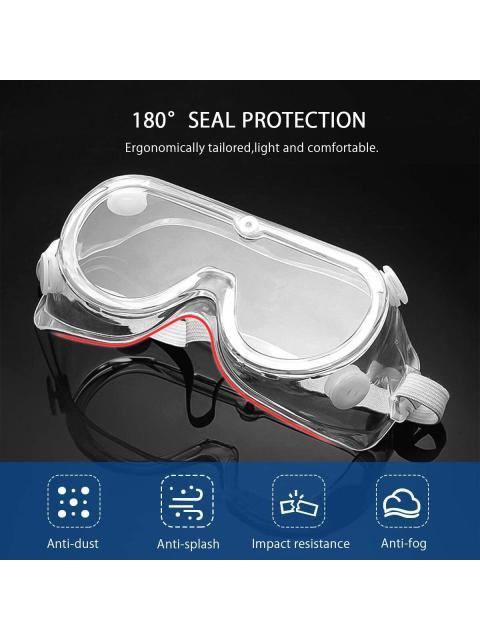 GOGGLES DE PROTECCION GKSA01B KSA 4 VALVULAS DE RESPIRACION GRADO MEDICO ELASTICO DE SUJECION Y FIJACION DE SELLADO PARA OJOS ANTI EMPANANTE