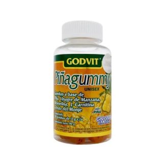 GOMITAS PIÑAGUMY C 30 C 3GR SABOR PIña A BASE DE PIÑA VINAGRE DE MANZA GN+VIDA