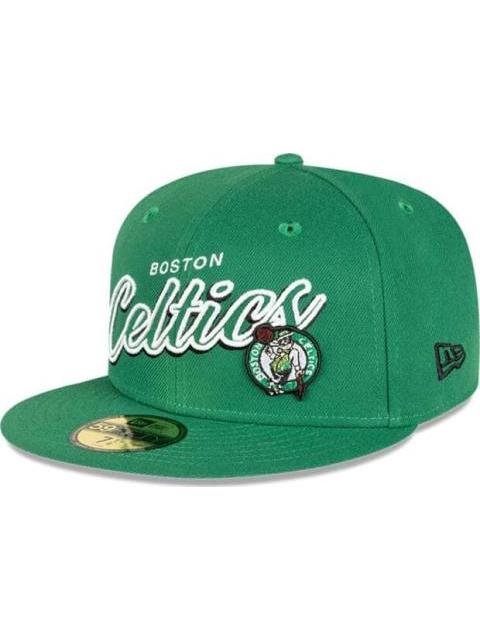 GORRA BOSTON CELTICS NBA SCRIPT SIDED 59FIFTY VERDE NEW ERA CAP - Image 5