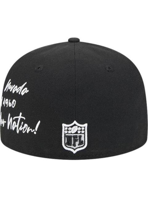 GORRA LAS VEGAS RAIDERS NFL TEAM VERBIAGE 59FIFTY NEGRO NEW ERA CAP - Image 4
