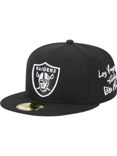 GORRA LAS VEGAS RAIDERS NFL TEAM VERBIAGE 59FIFTY NEGRO NEW ERA CAP - Image 5