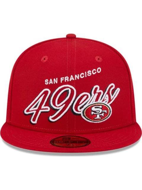 GORRA SAN FRANCISCO 49ERS NFL SCRIPT SIDED 59FIFTY CERRA ROJO NEW ERA CAP