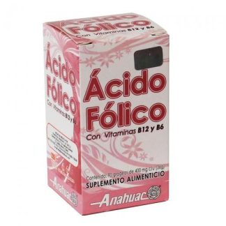 GRAG. ACIDO FOLICO C 90 400 MG C U C VIT B12 Y B6 ANAHUAC