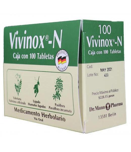 TBS. VIVINOX-N C 100 VALERIANALUPULO Y PASIFLORTA. VIVIOPTAL