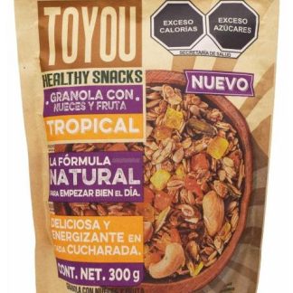 GRANOLA CON NUECES Y FRUTA TROPICAL 300 G TOYOU