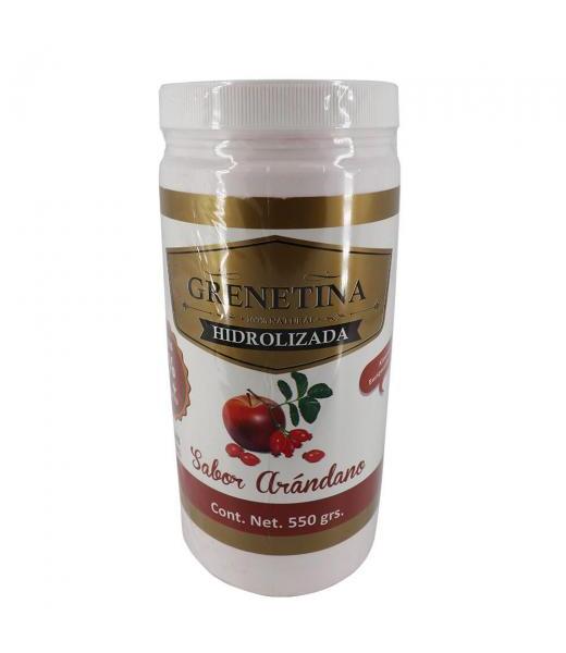 GRENETINA HIDROLIZADA SABOR ARANDANO 500 GRS. MIEL SALUD Y VIDA
