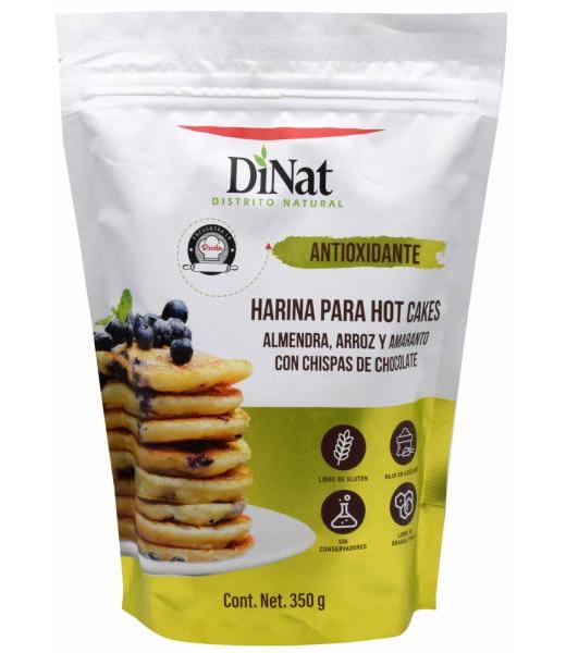 HARINA PARA HOT CAKES CON CHISPAS DE CHOCOLATE 350 G DINAT
