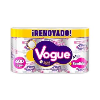 HIGIENICO VOGUE 600 HOJAS 6 PZ