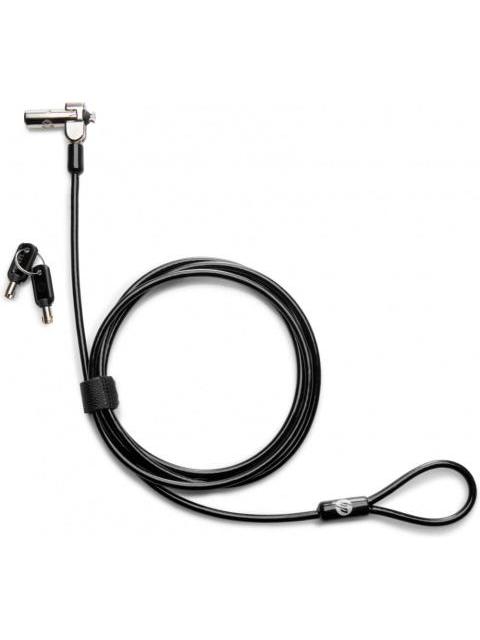 HP CANDADO CON LLAVE PARA LAPTOP 1AJ39AA 1.83 METROS NEGRO