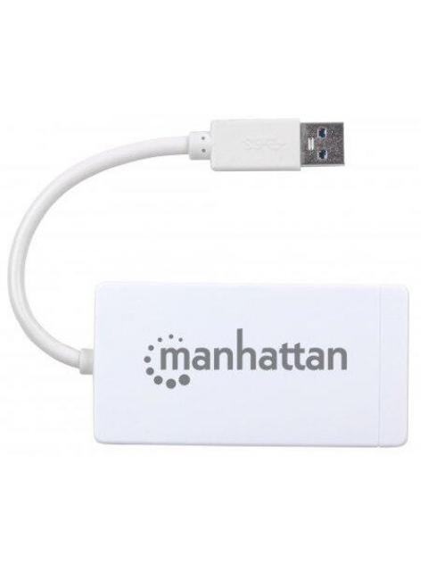 MANHATTAN HUB USB A 3.0 DE 3 PUERTOS 1X RJ-45 5000 MBIT-S BLANCO - Image 3