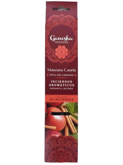 INCIENSO AROMATICO MANZANA CANELA 20 PZAS GANESHA