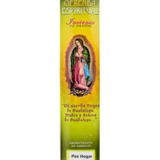 INCIENSO VIRGEN PAZ EN EL HOGAR 20 VARITAS OFRENDA ESPIRITUAL