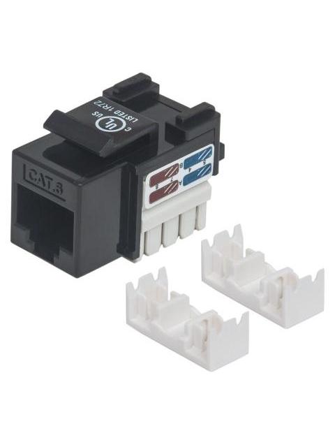 INTELLINET 210720 JACK CATEGORIA 6 DE IMPACTO RJ-45 NEGRO